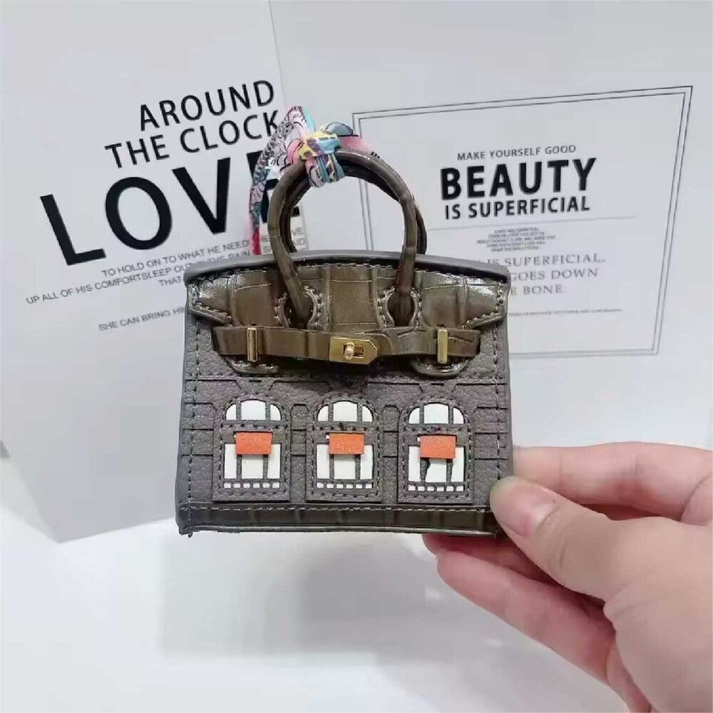 Mini Tote, Bag Charm, Coin Purse, Headphones Holder - GRAY